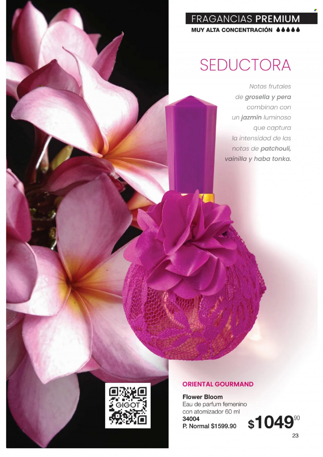 Folleto actual Gigot - Ventas - perfume, atomizador. Página 23.